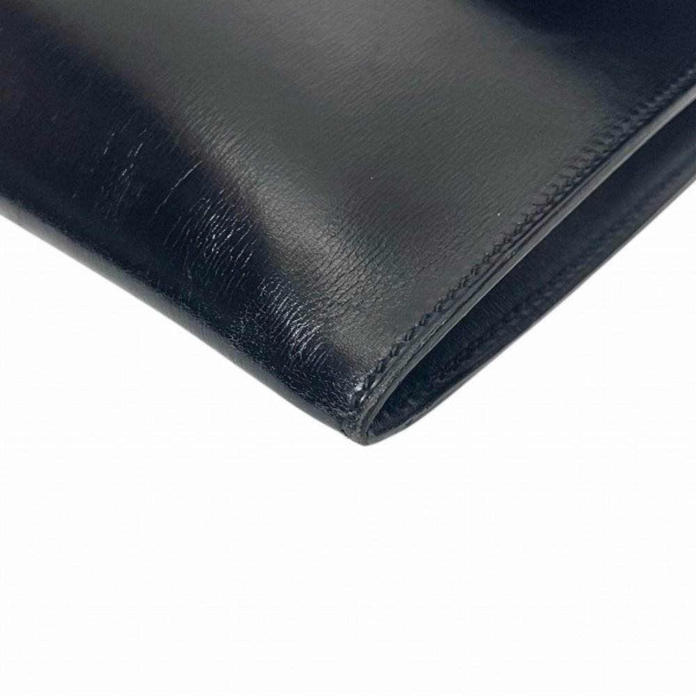 HERMES Black Wood Button Pochette Rio Bag Clutch - Picture 4 of 9